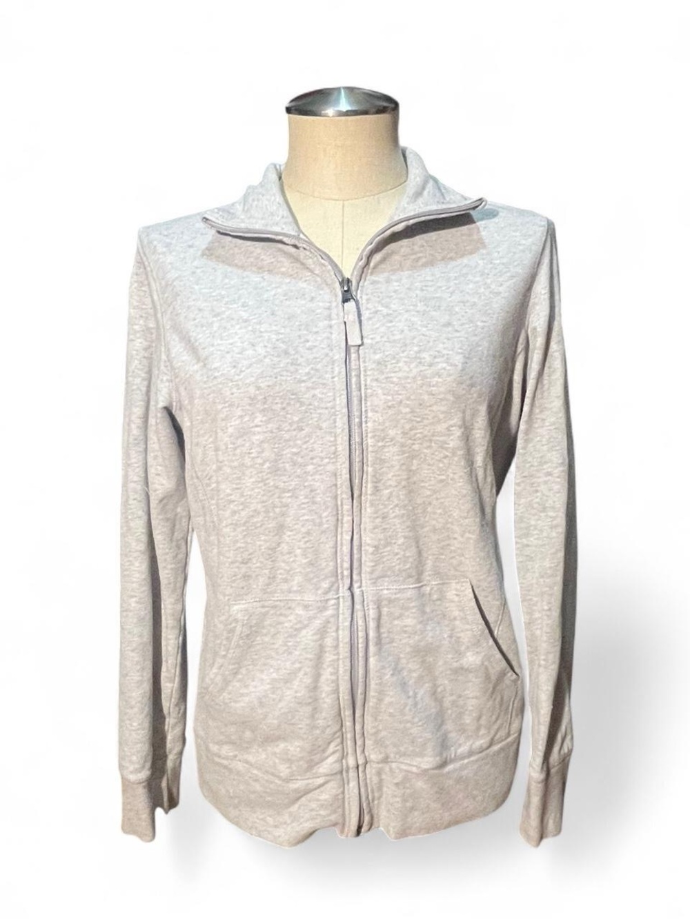l l bean Light Gray Zip-Up Women’s Jacket